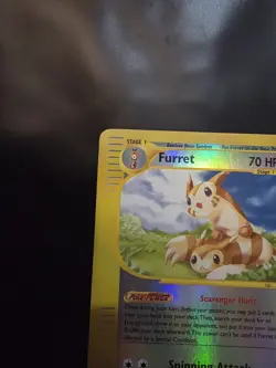 Furret 48/147 Aquapolis E-Reader Pokemon Reverse Holo Foil Rare LP - Image 3