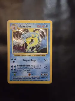 Pokemon Gyarados TCG 6/102 Base Set Holo Rare Moderately Played - Image 1