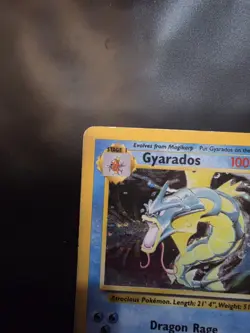 Pokemon Gyarados TCG 6/102 Base Set Holo Rare Moderately Played - Image 3