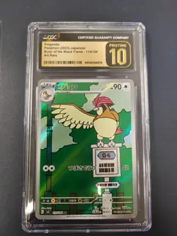 Pokemon Pidgeotto 119/108 Art Rare Japanese Ruler of Black Flame CGC 10 PRISTINE - Image 1