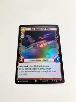 Red Squadron Y-Wing (Foil) Jump to Lightspeed Star Wars Unlimited Card # 647 - Image 1