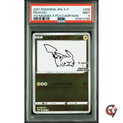 PSA 9 Nagaba Pikachu 208/S-P Promo Japanese Pokemon Card 2021 - Image 1