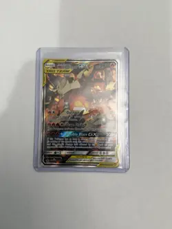Pokemon TCG Reshiram & Charizard GX SM201 Black Star Promo. Condition. LP Card - Image 1