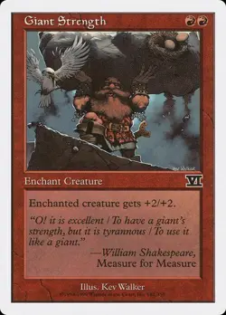 Giant Strength NM/M 6th Sixth Edition Red Enchant Creature Mtg Magic English - Image 1