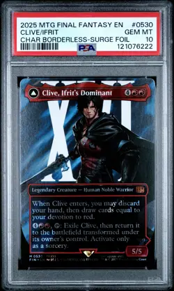 2025 MTG FINAL FANTASY CLIVE, IFRIT'S DOMINANT/IFRIT, WARDEN OF INFERNO PSA 10 - Image 1