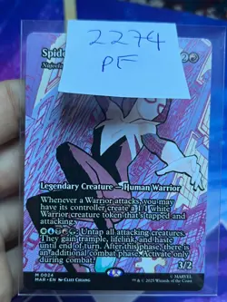 Spider-Gwen, Web-Warrior • Najeela, the Blade Blossom • Borderless NM Mtg • 2274 - Image 3