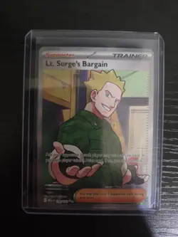 Lt. Surge's Bargain 170/132 Ultra Rare Full Art Pokemon Mega Evolution MINT - Image 1