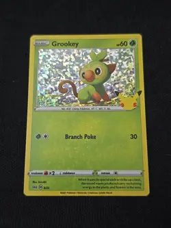 Grookey 008/025 McDonald's 25th Anniversary Holo Rare Pokemon TCG Near Mint - Image 1