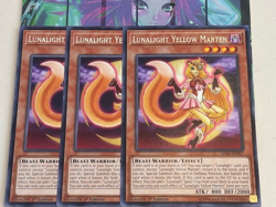 Yugioh 3x Lunalight Yellow Marten LED4-EN047 Legendary Duelists Rare 1st Ed NM - Image 1