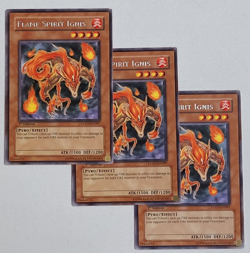 3 x YuGiOh TCG Flame Spirit Ignis - Rare - 1st Edition - LODT-EN087 LP - Image 1