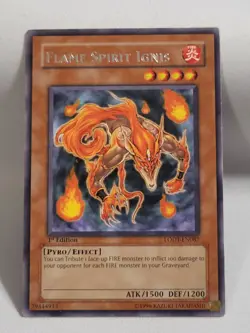 3 x YuGiOh TCG Flame Spirit Ignis - Rare - 1st Edition - LODT-EN087 LP - Image 3