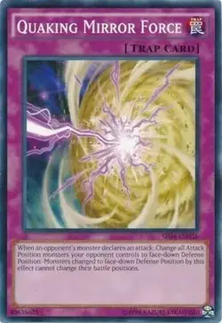 YUGIOH Quaking Mirror Force SR04-EN036 1st edition Near-Mint NM - Image 1