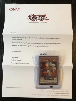 Yu-Gi-Oh! Palladium Oracle Mahad SBPR-EN004 Prize Card Sealed Blue SCR + letter - Image 2