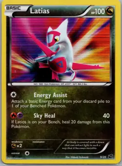 Latias 9/20 Black And White Dragon Vault Holo Pokemon TCG Card - MP - Image 1