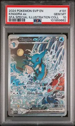 Pokemon TCG Kingdra ex SVP 131 Shrouded Fable Black Star Promo Card - PSA 10 - Image 1