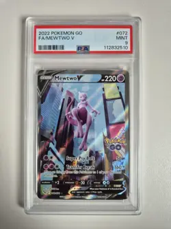 PSA 9 Mewtwo V 072/078 Pokemon GO Alt Art Ultra Rare 2022 Pokemon Card MINT - Image 1