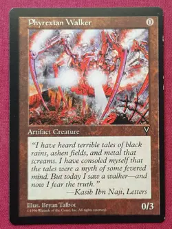 Magic The Gathering VISIONS PHYREXIAN WALKER artifact card MTG - Image 1