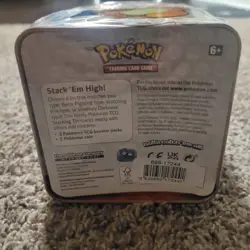 Pokemon TCG Fire type Stacking Tin 2022 - 3 booster pks 1 Coin, Factory sealed - Image 2