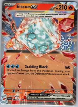 Eiscue ex 042/197 - Pokemon SV03: Obsidian Flames - Snowflake Stamp Holo (NM) - Image 1