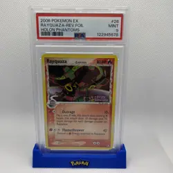 2006 Pokemon Ex #26 Rayquaza Reverse Foil Holon Phantoms PSA 9 Delta Species - Image 1