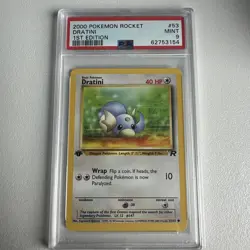 Dratini 1st Edition 53/82 Team Rocket PSA 9 Mint WOTC Vintage Pokemon - Image 1