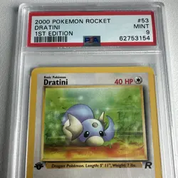 Dratini 1st Edition 53/82 Team Rocket PSA 9 Mint WOTC Vintage Pokemon - Image 2