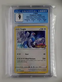 Pokemon Stamped Holo Lugia - Sword & Shield Vivid Voltage Promo #SWSH069 CGC 9 - Image 1
