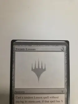 Twenty Lessons Unknown Event Playtest Card MTG Gencon 2025 Magic - Image 3