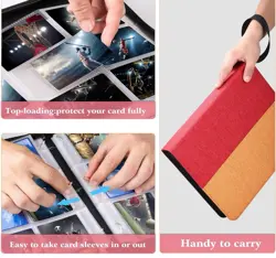 Trading Card Binder, 900 Pockets Collection Card Binder w Fabric Cover & Zipper - Image 4