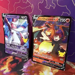Lance's Charizard V & Dark Sylveon V SWSH Promo Pokemon TCG NM Celebrations Set - Image 2
