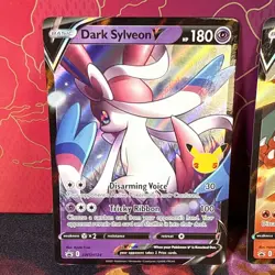 Lance's Charizard V & Dark Sylveon V SWSH Promo Pokemon TCG NM Celebrations Set - Image 4