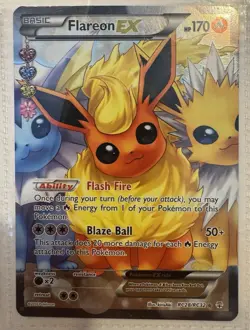 Pokemon Flareon EX RC28/RC32 Generations Radiant Collection Full Art Holo RareNM - Image 1