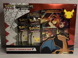 Pokemon TCG Celebrations Collection Lance's Charizard V Box Sealed 820650809392 - Image 1