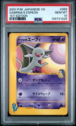 2001 POKEMON JPN VS 1ST ED #056 SABRINA'S ESPEON PSA 10 - Image 1