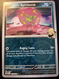Cynthia's Spiritomb 129/182 Reverse Holo Uncommon Destined Rivals Pokemon TCG - Image 1