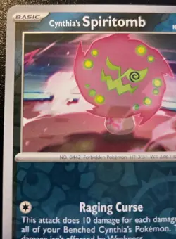 Cynthia's Spiritomb 129/182 Reverse Holo Uncommon Destined Rivals Pokemon TCG - Image 2