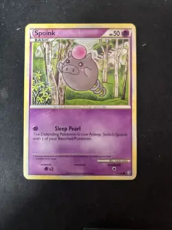 Pokemon TCG Spoink HS-Triumphant 77/102 Regular Common D4 - Image 1
