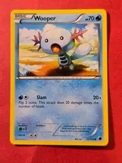 2013 Pokemon Black and White Plasma Freeze #21 Wooper, C, NF/H, cd1 - Image 1