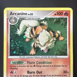 Arcanine 1/111 Holo Platinum Rising Rivals Rare Pokemon TCG NM/LP - Image 3