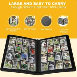 Premium Ringless Trading Card Binder - 1024 Capacity, 16 Side-Loading Pockets... - Image 2