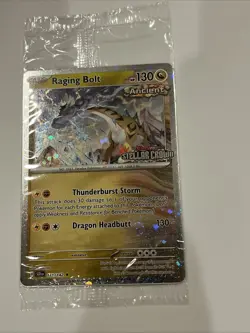 Raging Bolt (Cosmo Holo) (Best Buy) 111/142 SEALED PROMO Pokemon Card - Image 1