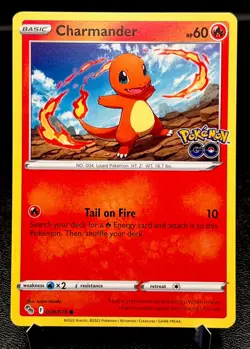 Charmander 008/078 NM Non Holo Pokemon GO Stamped Pokemon Card! - Image 1