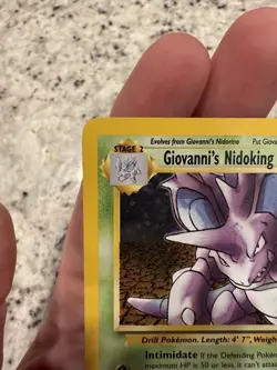 Giovanni's Nidoking 120 HP Pokemon Card 7/132 Gym Challenge Holo Rare NM - Image 2