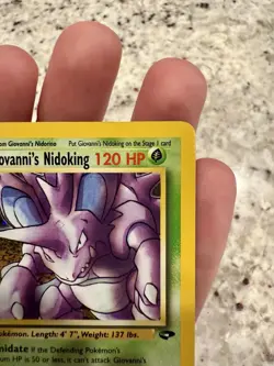 Giovanni's Nidoking 120 HP Pokemon Card 7/132 Gym Challenge Holo Rare NM - Image 3
