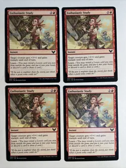 4x Mtg Strixhaven Enthusiastic Study NM/M Magic The Gathering - Image 1