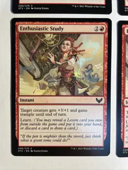 4x Mtg Strixhaven Enthusiastic Study NM/M Magic The Gathering - Image 2