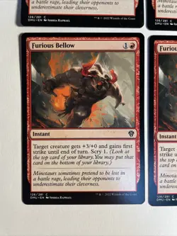 4x Mtg Dominaria United Furious Bellow NM/M Magic The Gathering - Image 2