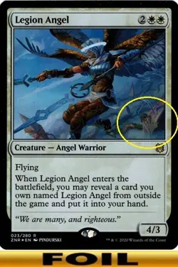 1x - Legion Angel - FOIL PROMO PACK #23p - Zendikar Rising - NM MTG - Image 1