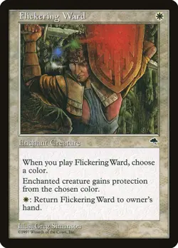 1x - Flickering Ward - #19 - Tempest - CUC NM MTG - Image 1