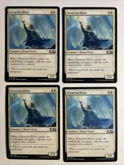 4x Mtg Core Set 2019 M19 Dwarven Priest NM Magic The Gathering - Image 1
